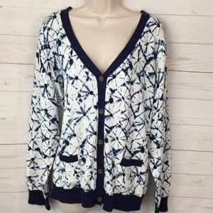 Thakoon For Target 3X Blue & White Print Sweater